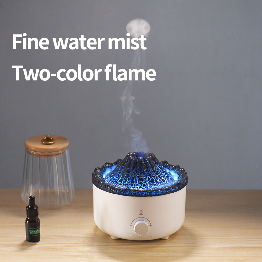 Humidifier volcano and water drop design